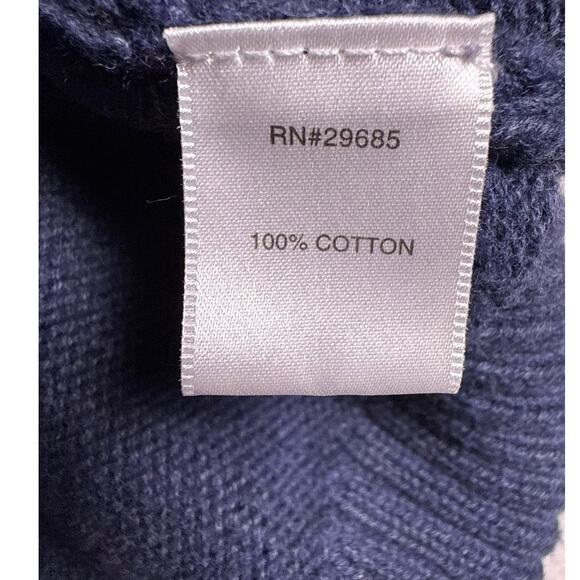 Pendleton Sweater Vest Cable Knit Womens XL Full Zipper Navy Blue Mock Neck - Picture 6 of 8